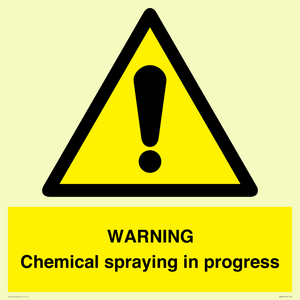 WARNING Chemical spraying in progress